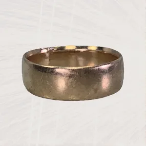 Past Inspired 1908 Gold Wedding Band in Rose Gold. Perfect Stacking Ring. Antique English Estate Jewelry.