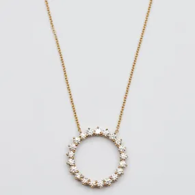 'Tiffany & Co.' 18k Rose Gold Open Circle Diamond Necklace | 0.93ctw | Color Match