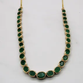 Creative Feature Emerald Necklace | 12.75ctw | 17" |