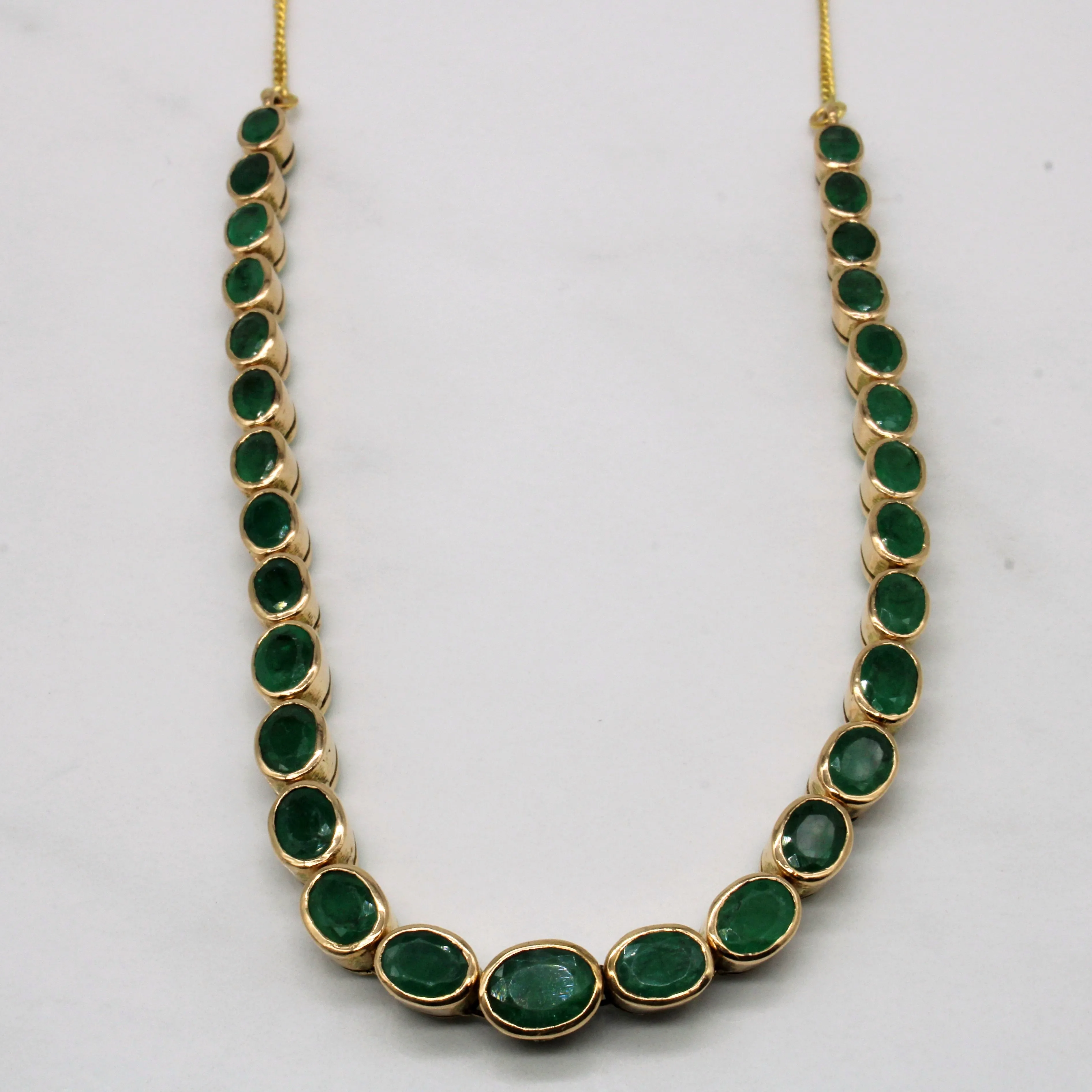 Creative Feature Emerald Necklace | 12.75ctw | 17" |