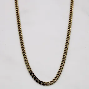 10k Yellow Gold Curb Link Chain | 22" | Everyday Style