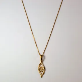 Special Style Night Mood Pave Diamond Drop Necklace | 0.15ctw | 16" |