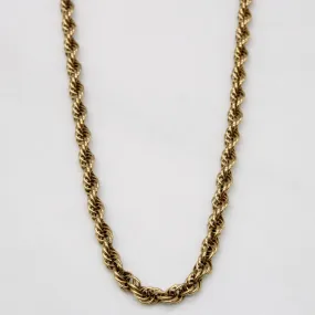 Vibrant Touch Glow Piece 10k Yellow Gold Rope Chain | 22" |