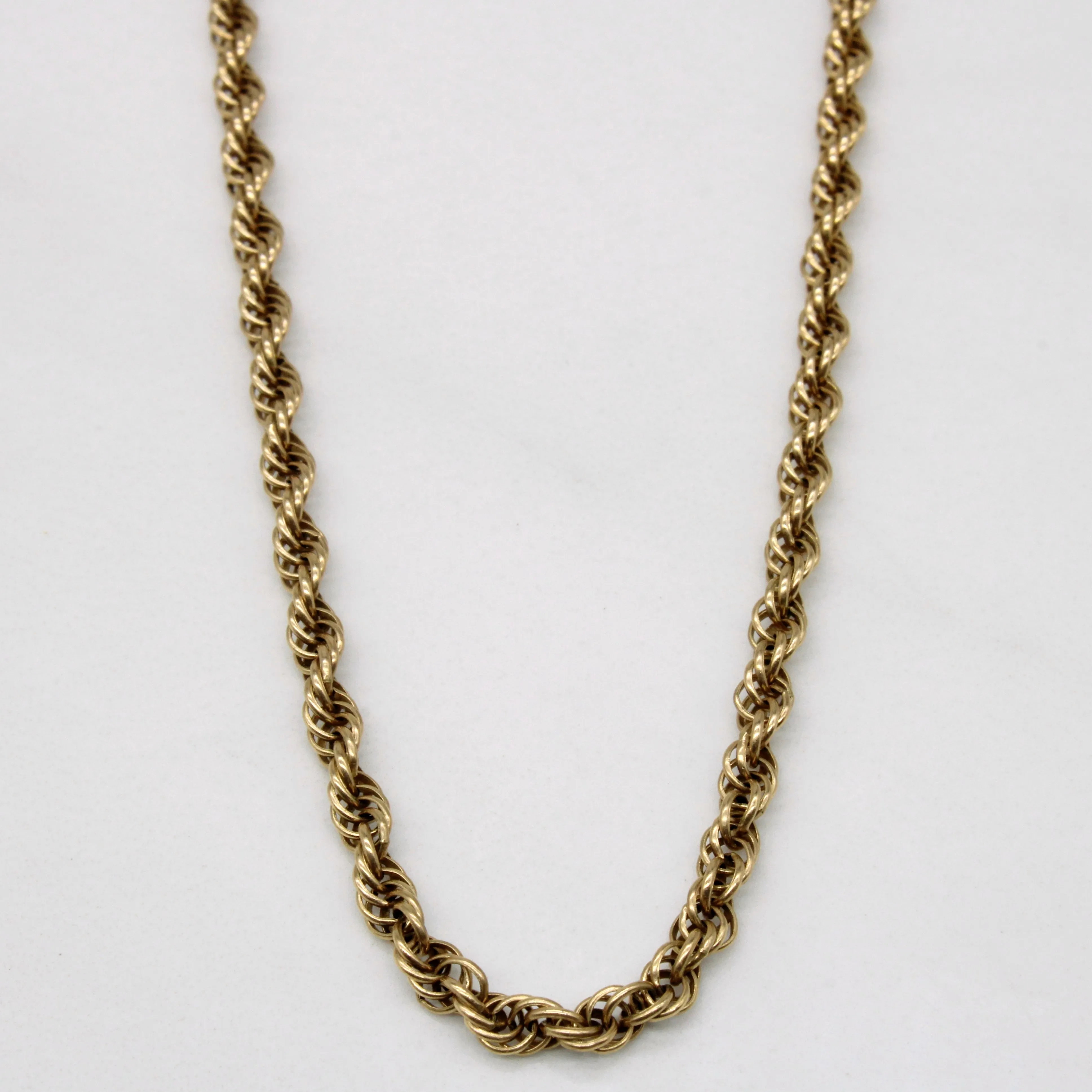 Vibrant Touch Glow Piece 10k Yellow Gold Rope Chain | 22" |