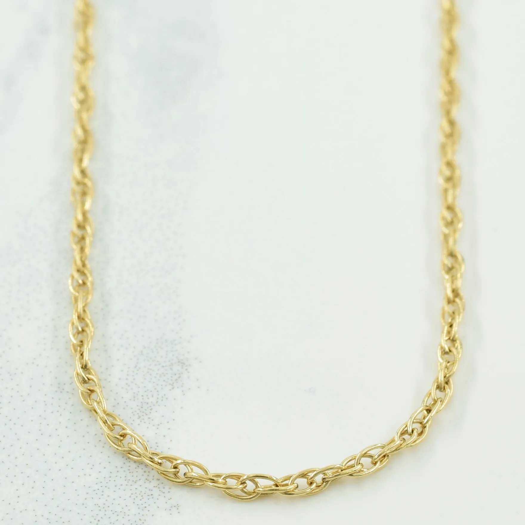 10k Yellow Gold Prince of Wales Chain | 19" | Work Friendly Artistic Flair