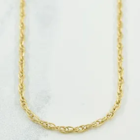 10k Yellow Gold Prince of Wales Chain | 19" | Work Friendly Artistic Flair