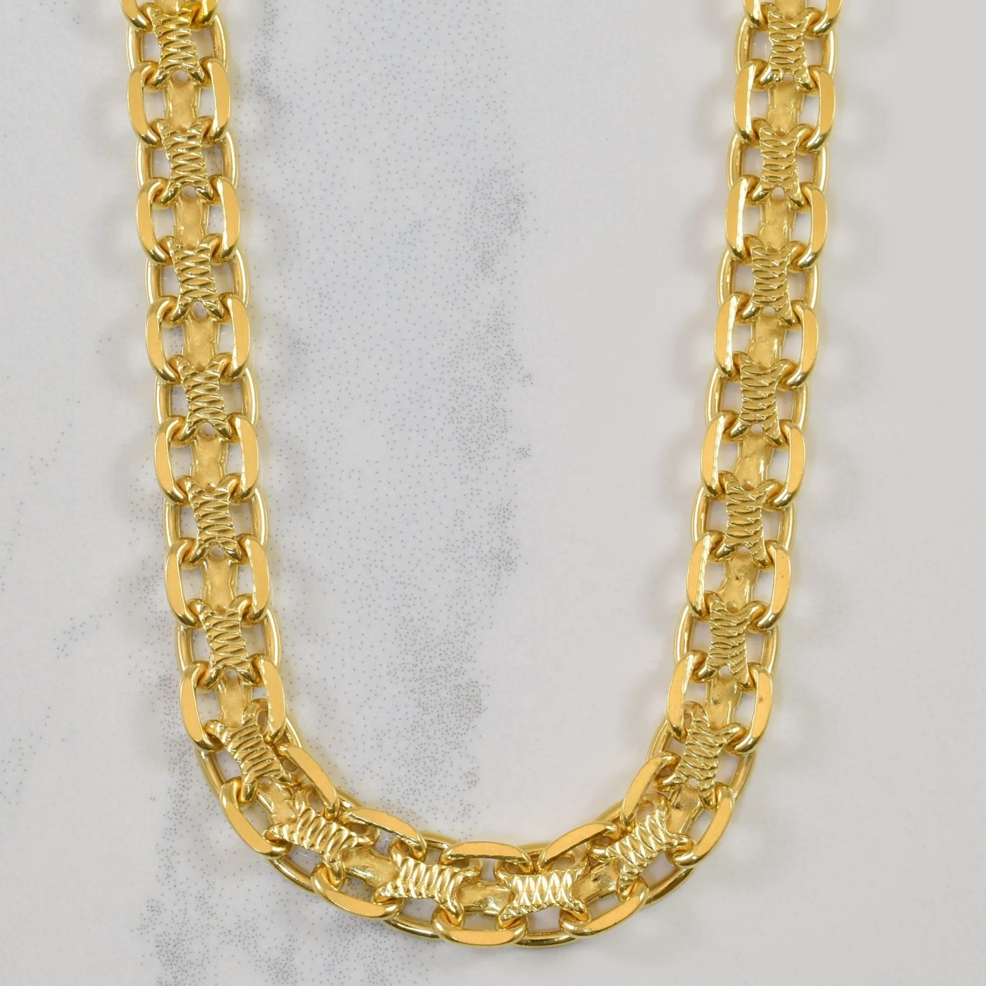 Signature Finish 18k Yellow Gold Bismark Chain | 18" |
