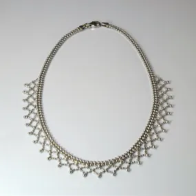 Charming Radiance Filigree Beaded Choker Necklace | 14" |