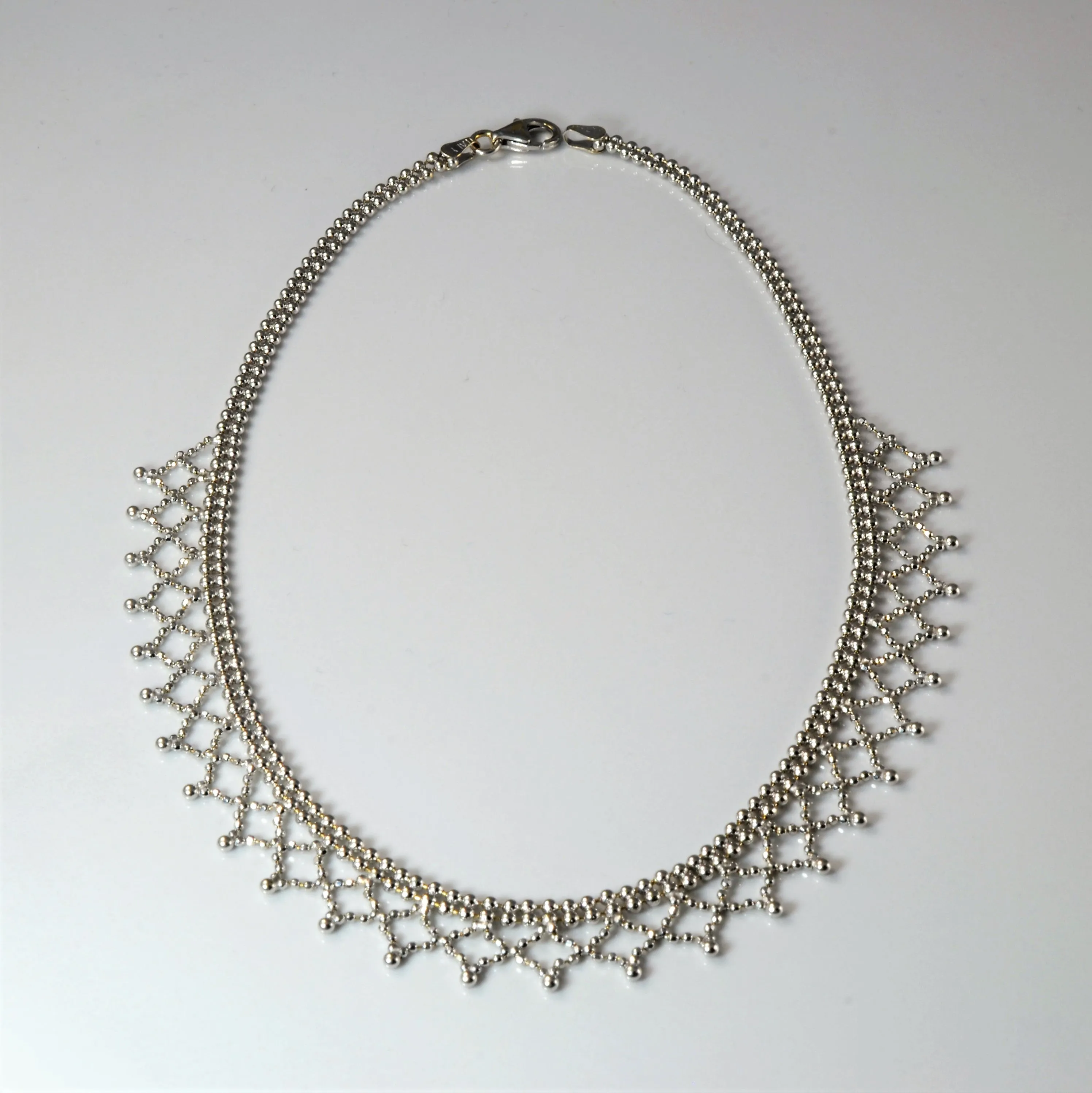 Charming Radiance Filigree Beaded Choker Necklace | 14" |