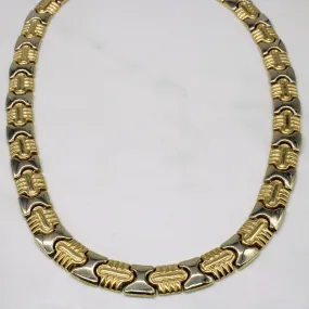 14k Two Tone Gold Necklace | 20" | Graceful Shape Evening Appeal