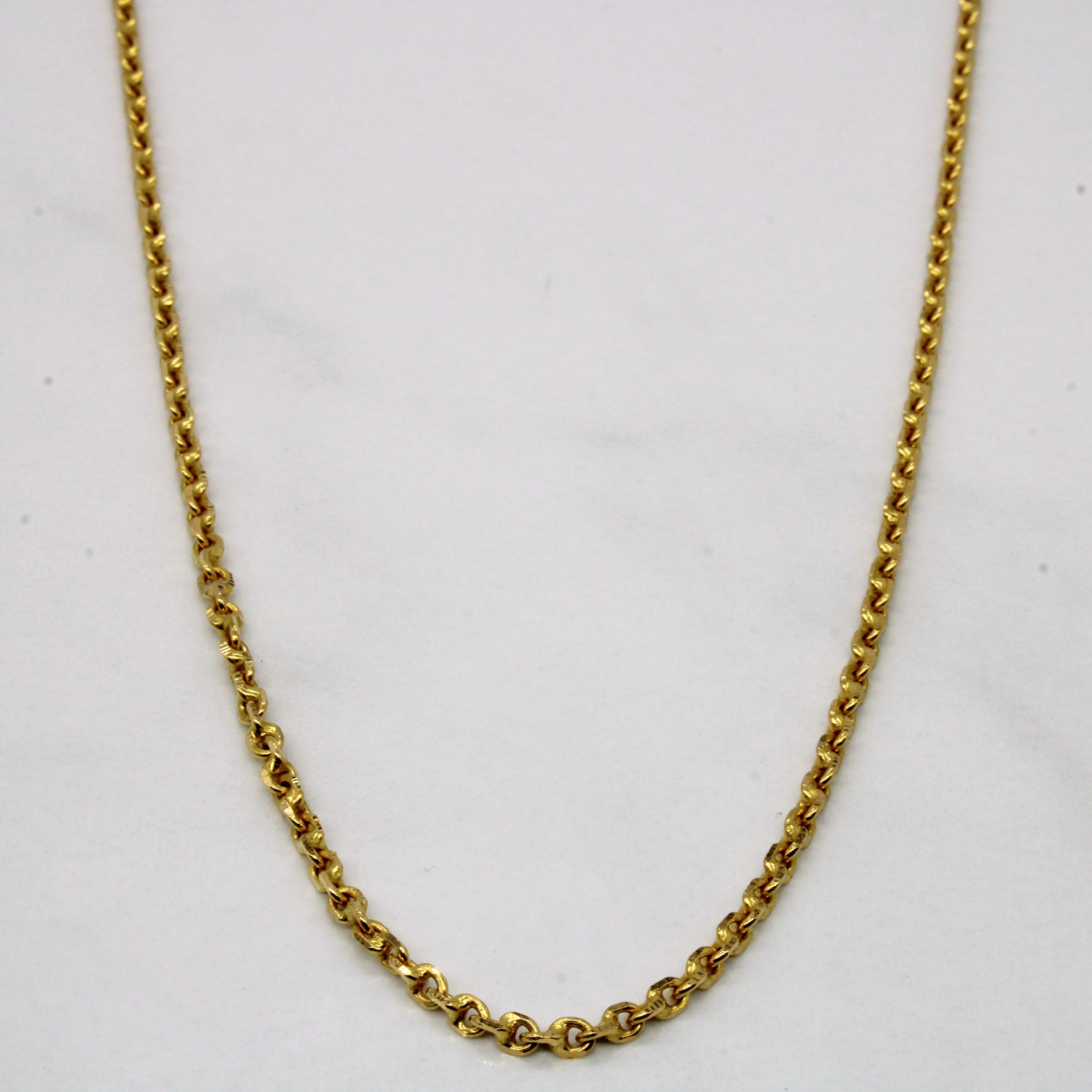 Refined Glance 22k Yellow Gold Oval Link Chain | 19" |