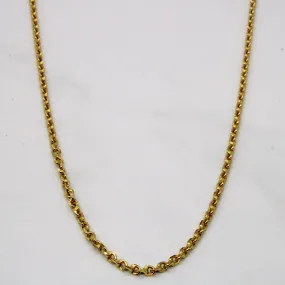 Refined Glance 22k Yellow Gold Oval Link Chain | 19" |