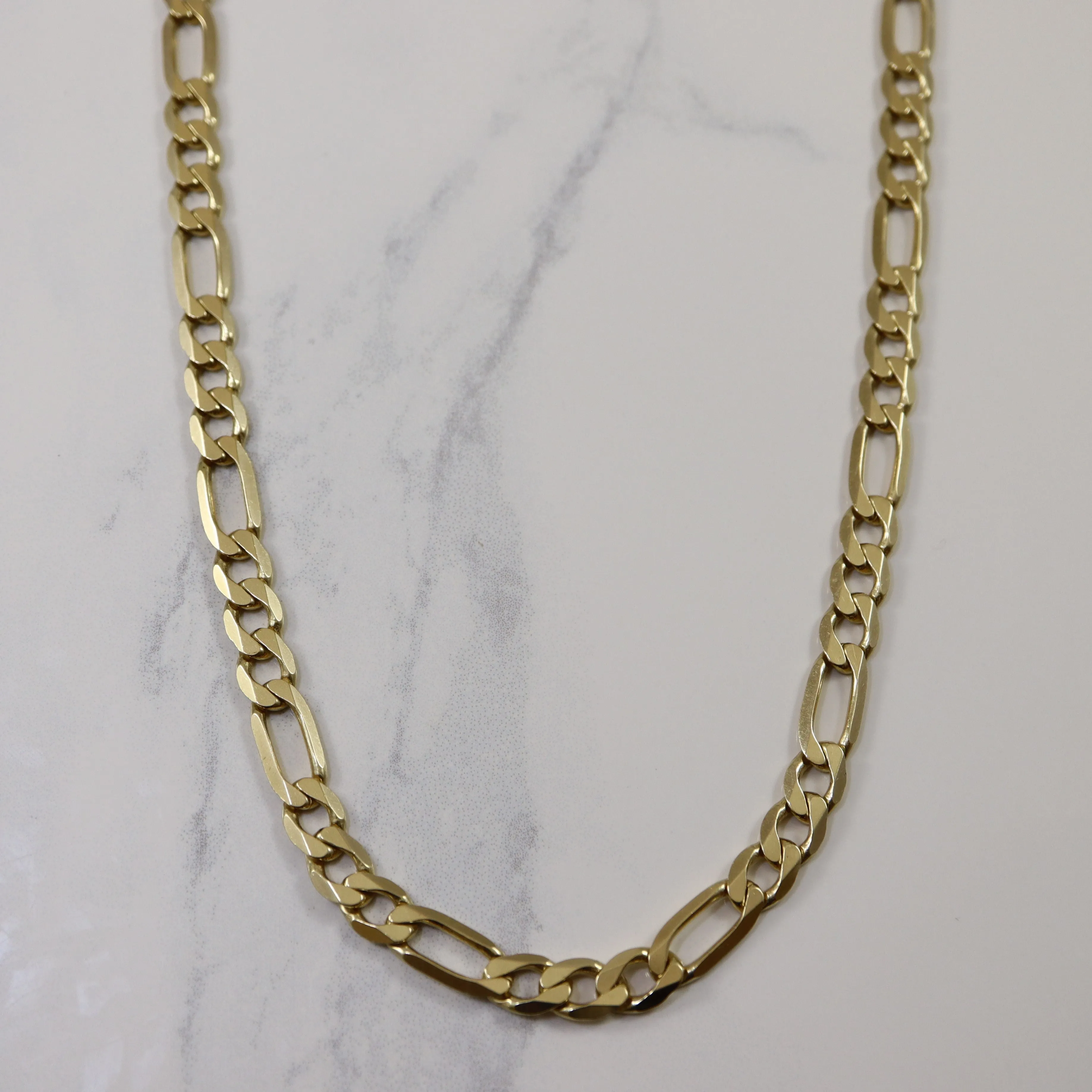 Fashion Muse 10k Yellow Gold Figaro Chain | 20" |