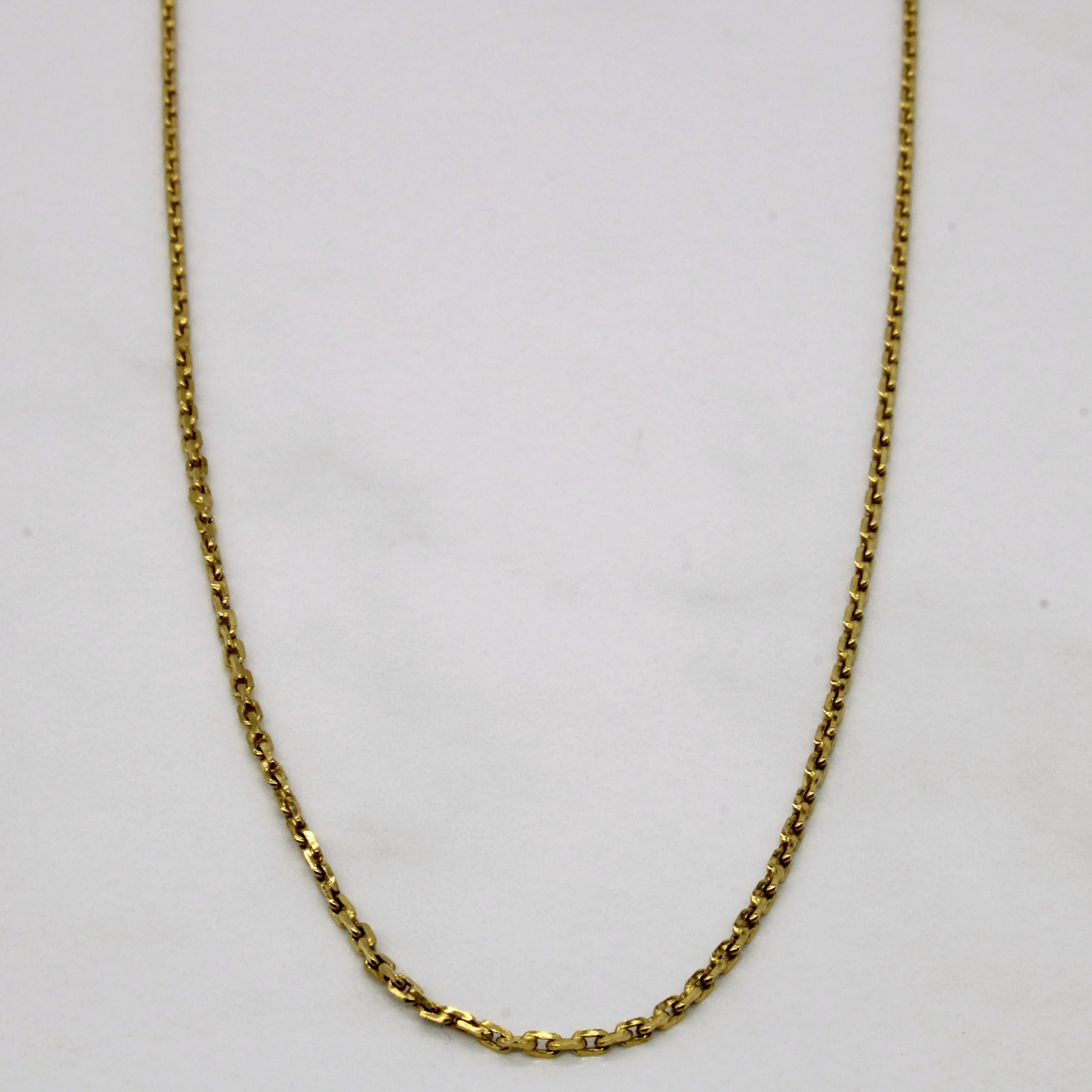 22k Yellow Gold Oval Link Chain | 20" | Artisan Detail Golden Hour