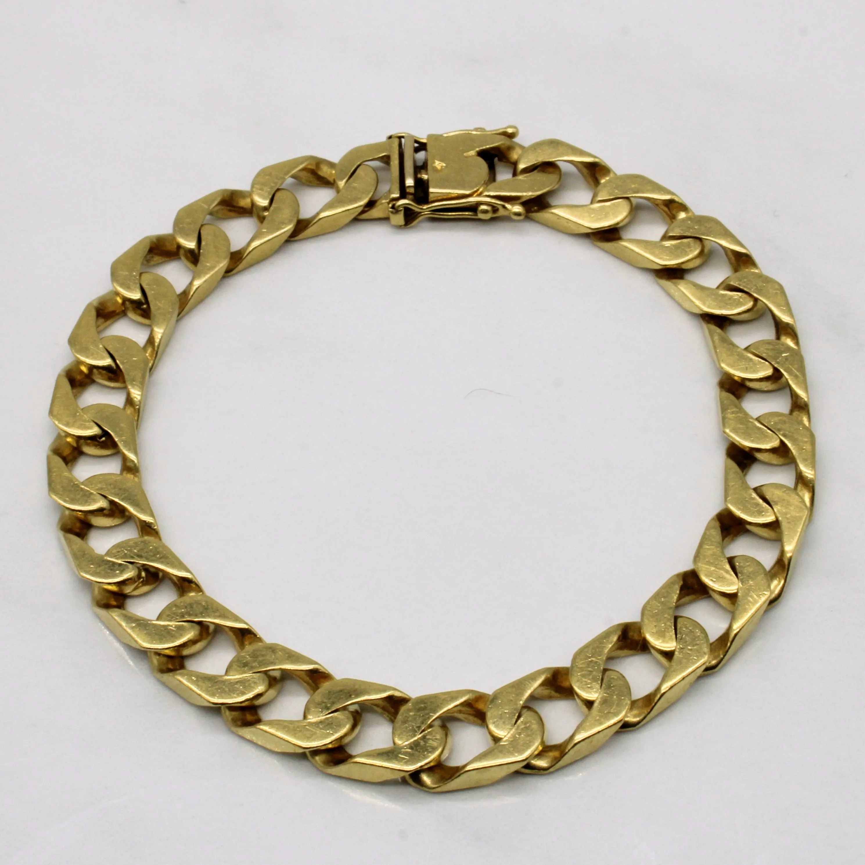 Expressive Highlight festival look 18k Yellow Gold Curb Link Chain Bracelet | 8" |