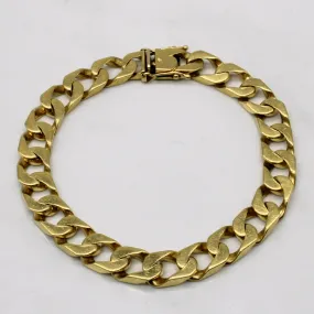 Expressive Highlight festival look 18k Yellow Gold Curb Link Chain Bracelet | 8" |