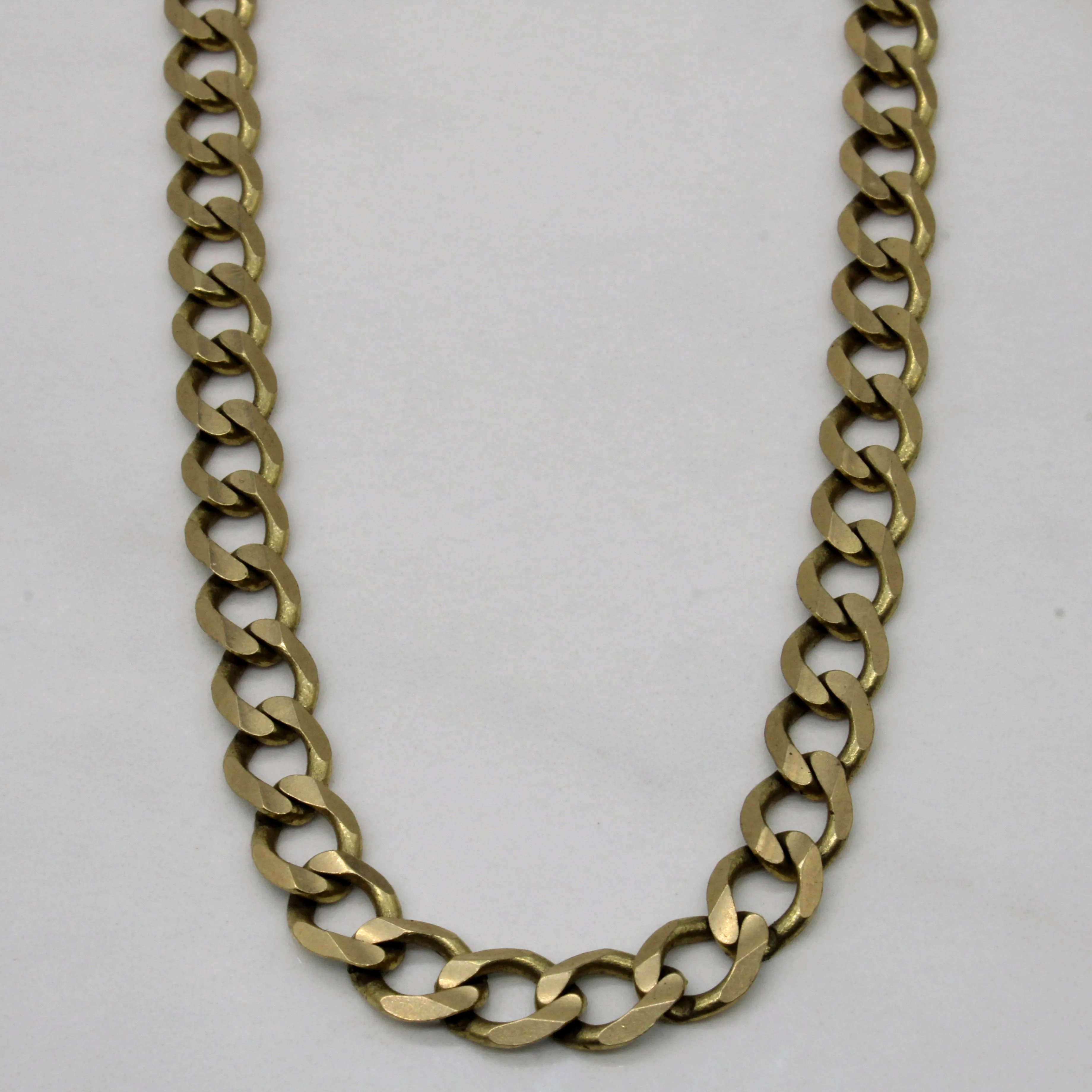 10k Yellow Gold Curb Link Chain | 22" | Festive Style Casual Chic