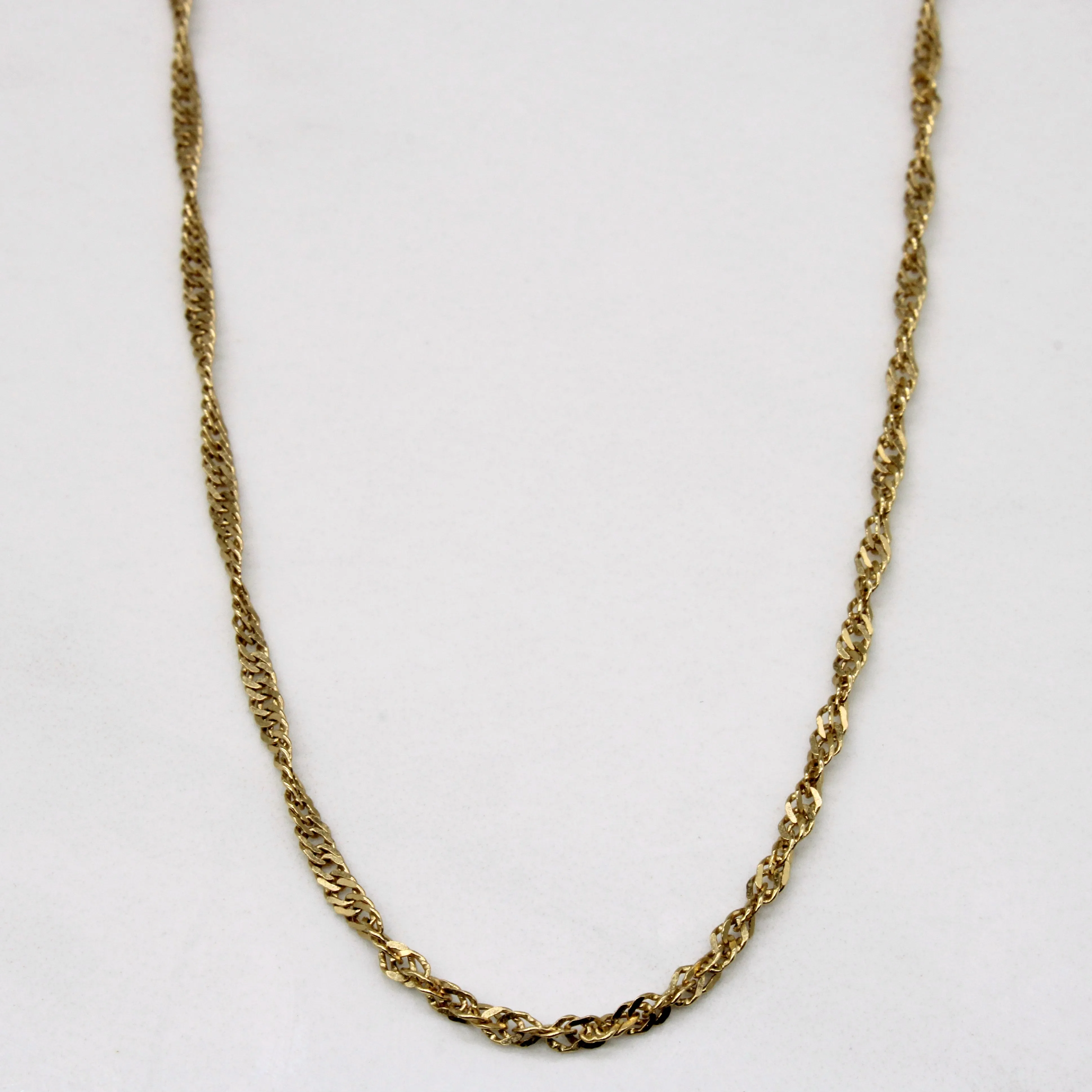 14k Yellow Gold Rope Chain | 18" | Intricate Work Glow Accent