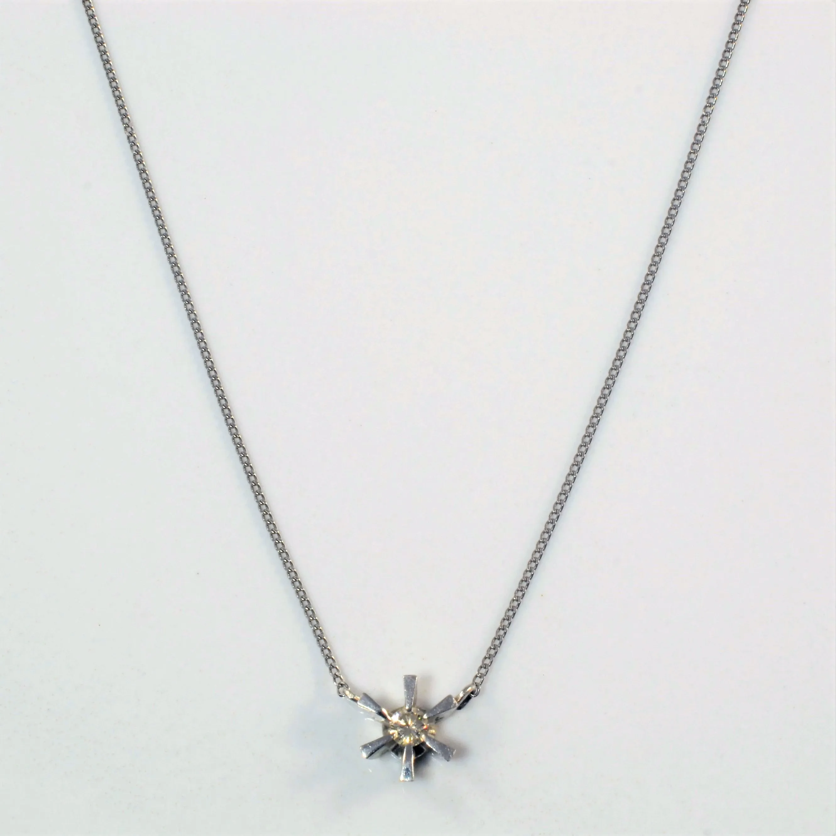 Diamond Star Burst Necklace | 0.09ct | 15" | Cozy Detail