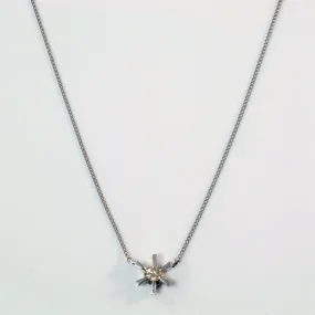 Diamond Star Burst Necklace | 0.09ct | 15" | Cozy Detail