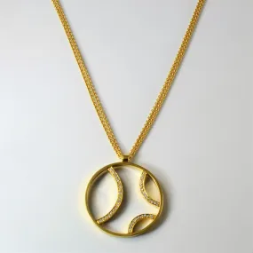 Simple Glow Textured Circle Diamond Pendant Necklace | 0.22ctw | 16"|