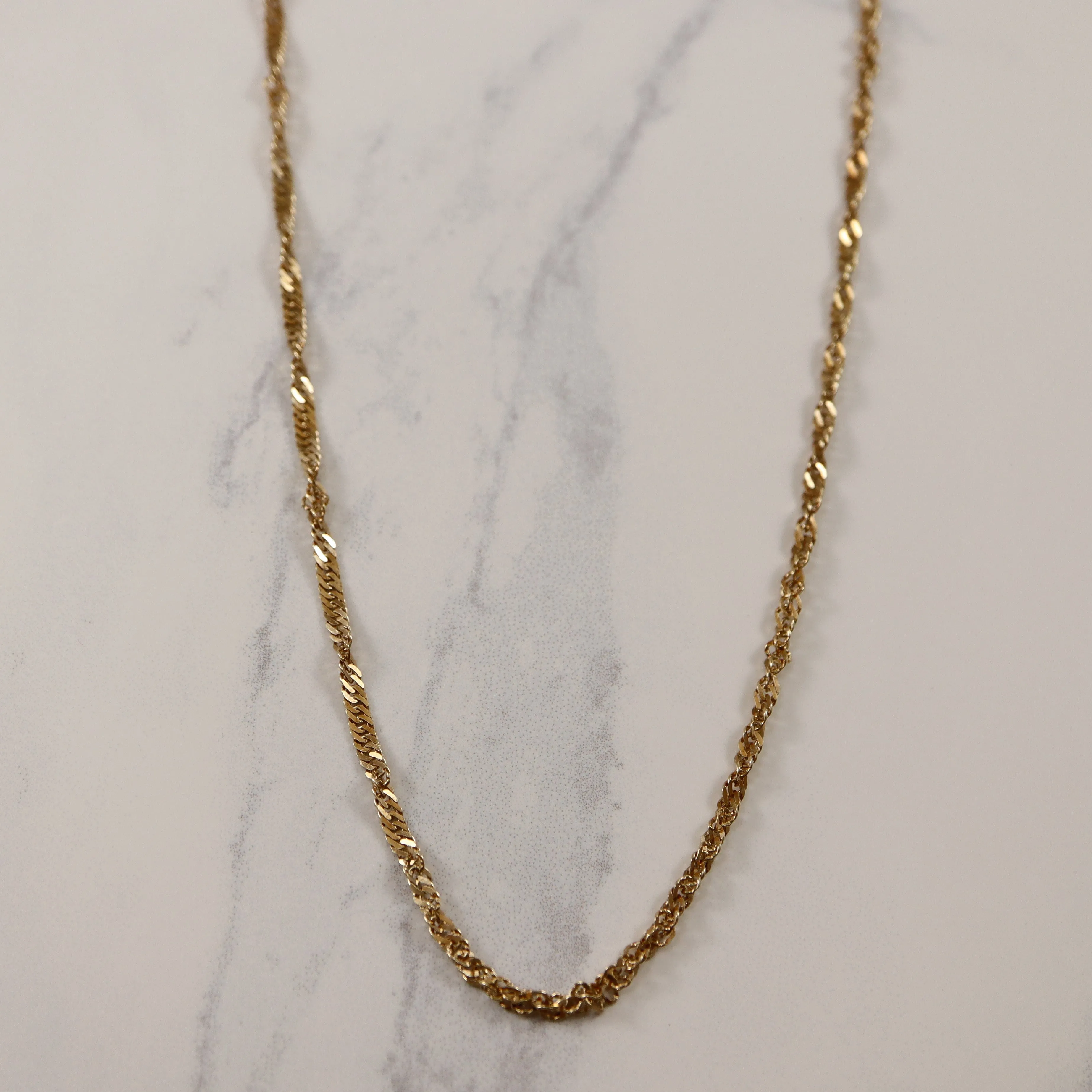 10k Yellow Gold Singapore Chain | 20" | Timeless Presence