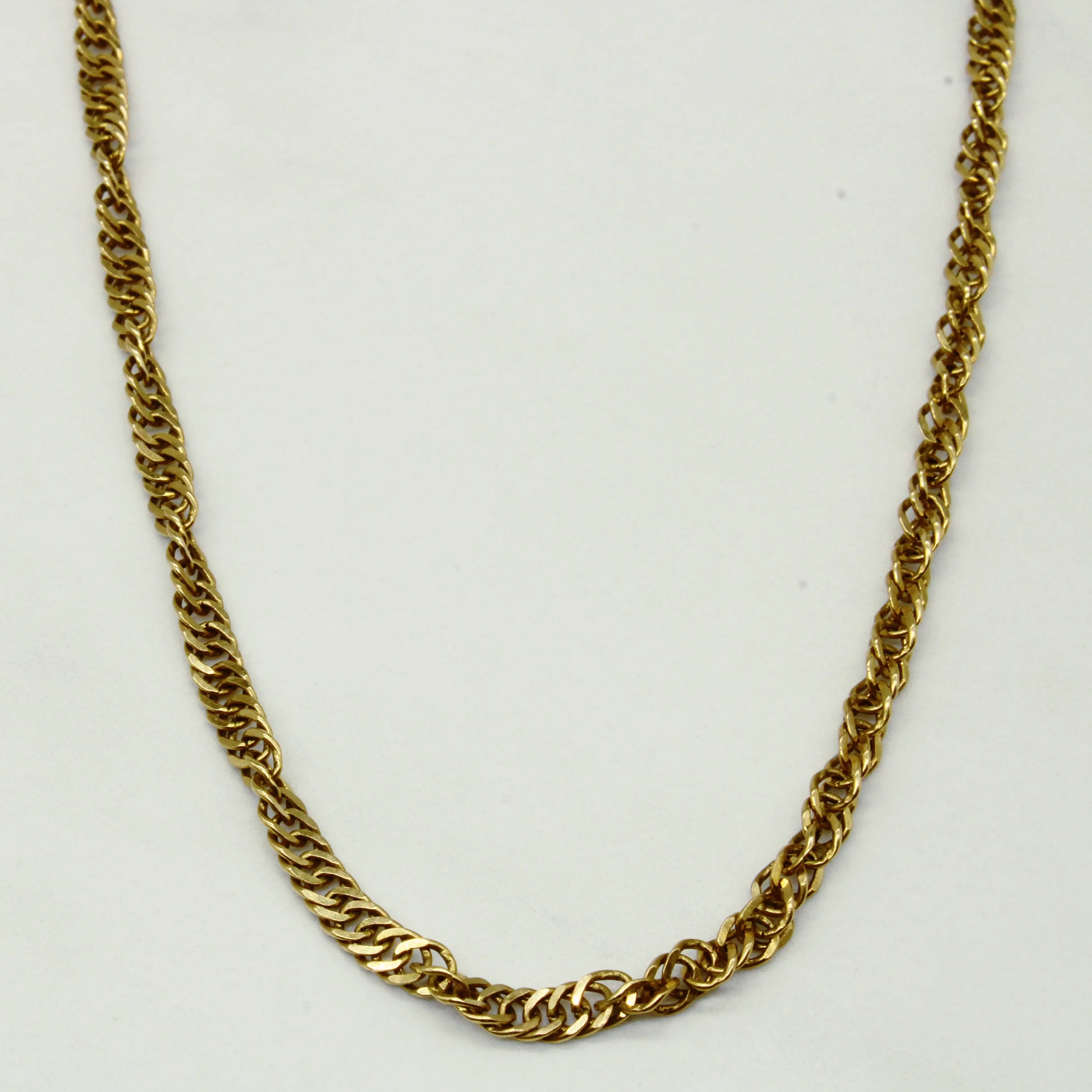 18k Yellow Gold Wheat Chain | 22" | Vibrant Charm Gift For Her