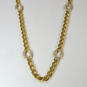 Shiny Lines Exquisite Touch Diamond Cable Chain Necklace | 1.92ctw | 35" |