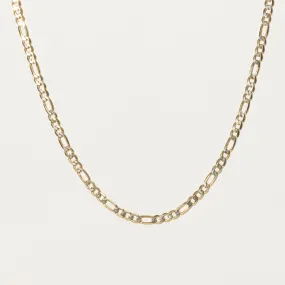 Fine Detail 14k Yellow Gold Italian Figaro Chain | 18" |