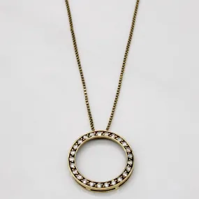 Diamond Circle Pendant & Necklace | 0.26ctw | 20" | Romantic Fashion