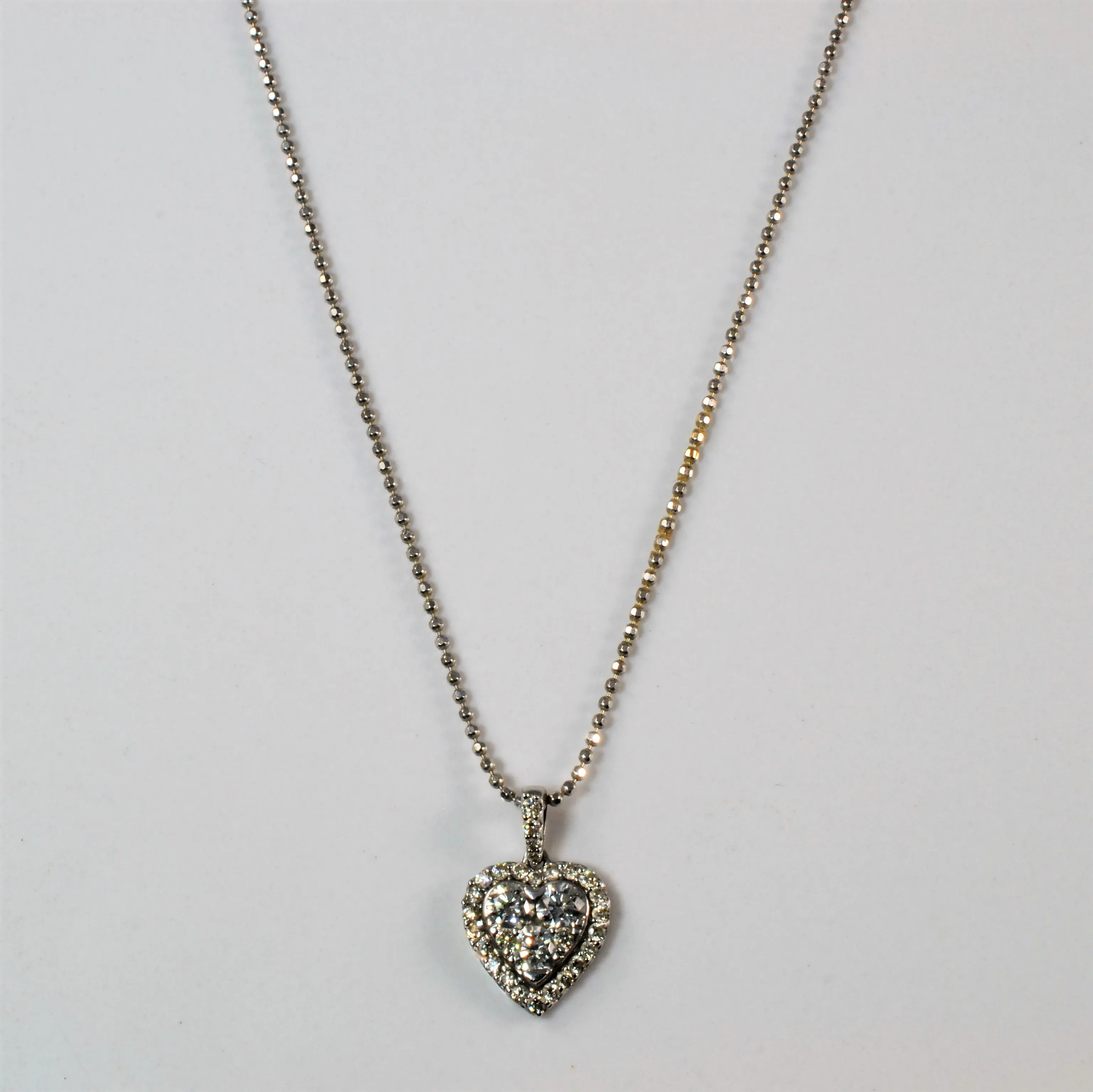 Comfort Mood Cluster Diamond Heart Necklace | 0.36ctw | 20" |