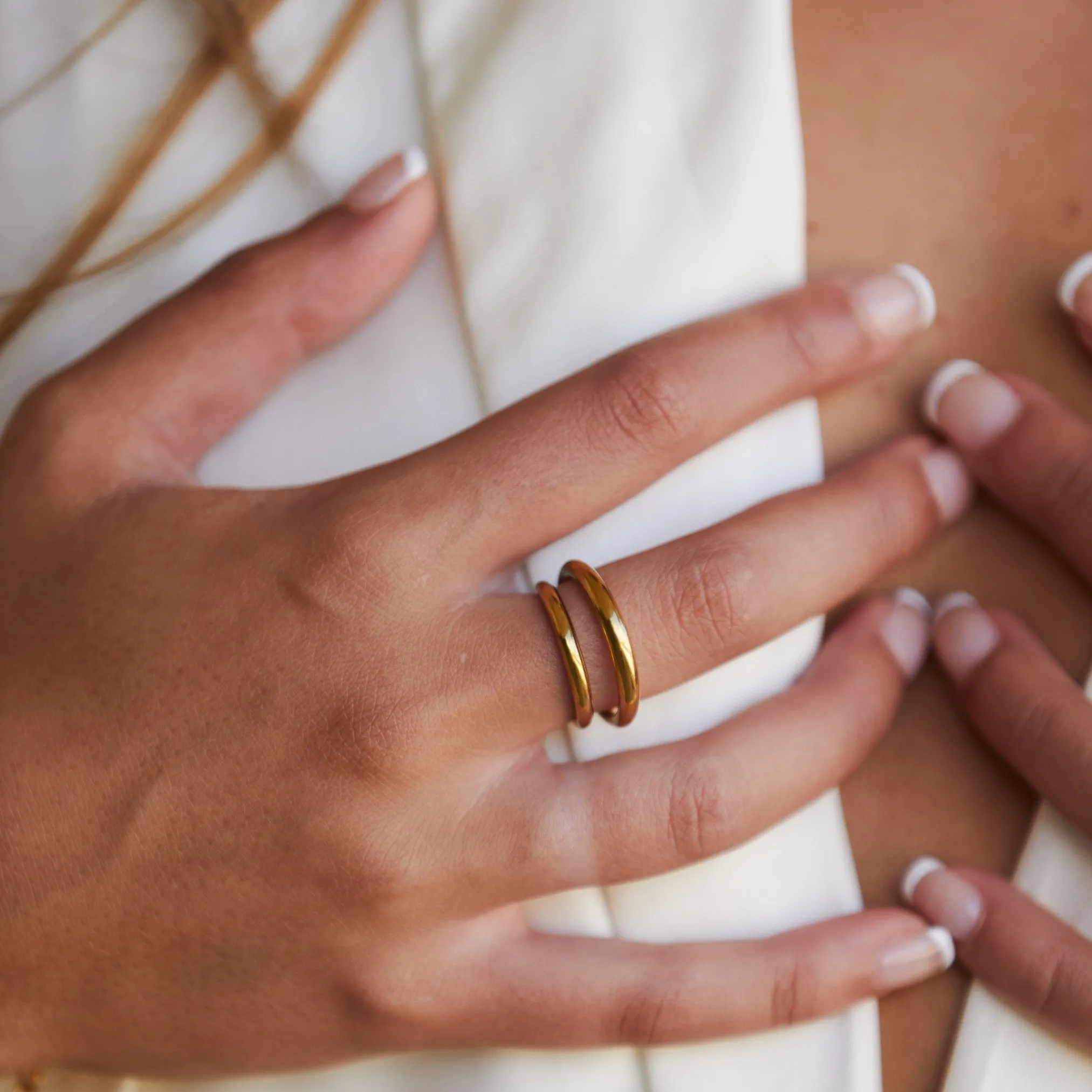 Double Dare Ring Casual Harmony Low-Cost Embellishment