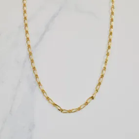 10k Yellow Gold Figaro Chain | 24" | Silky feel Luxury Edge