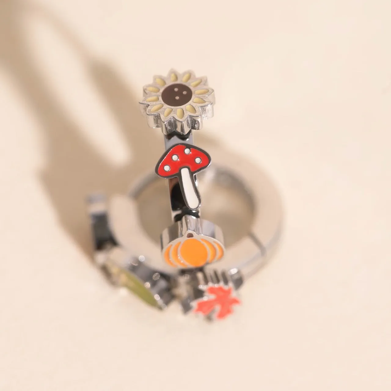 Fall 3D Huggie Hoop Earrings Attractive Vibe Radiant Accessory