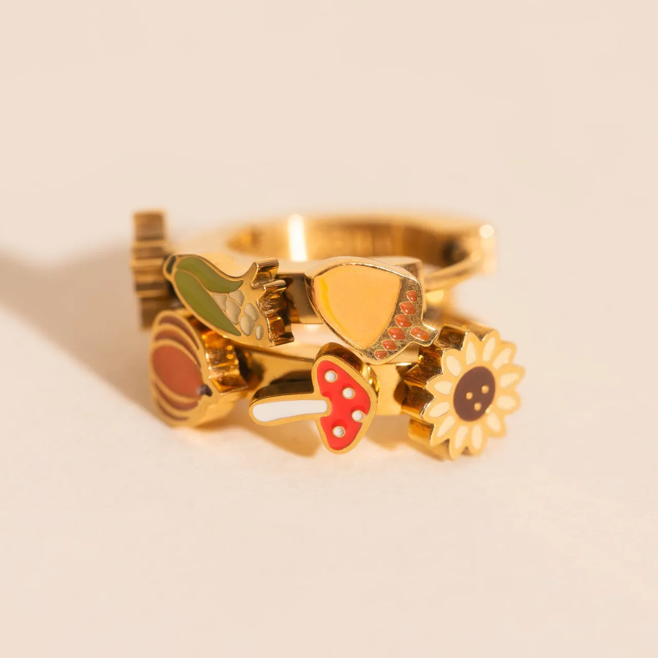 Oversized Ornament Shiny Ornament Fall 3D Huggie Hoop Earrings