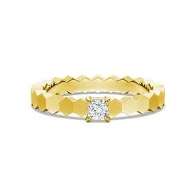 Geometric Princess Cut Lab Grown Diamond Promise Ring Branded Work Wonderful Article