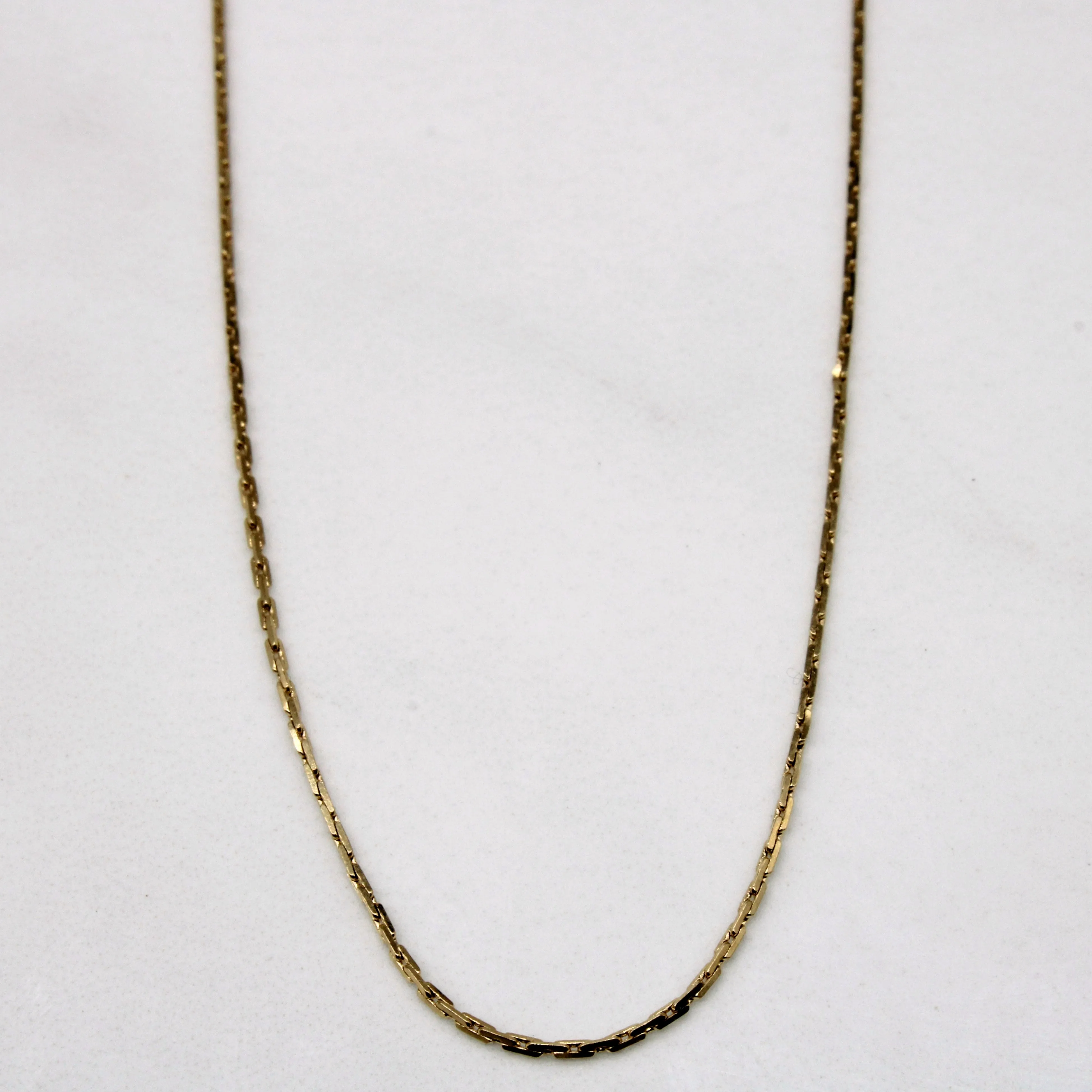 Classic Outfit Vintage feel 14k Yellow Gold Rectangle Link Chain | 18" |