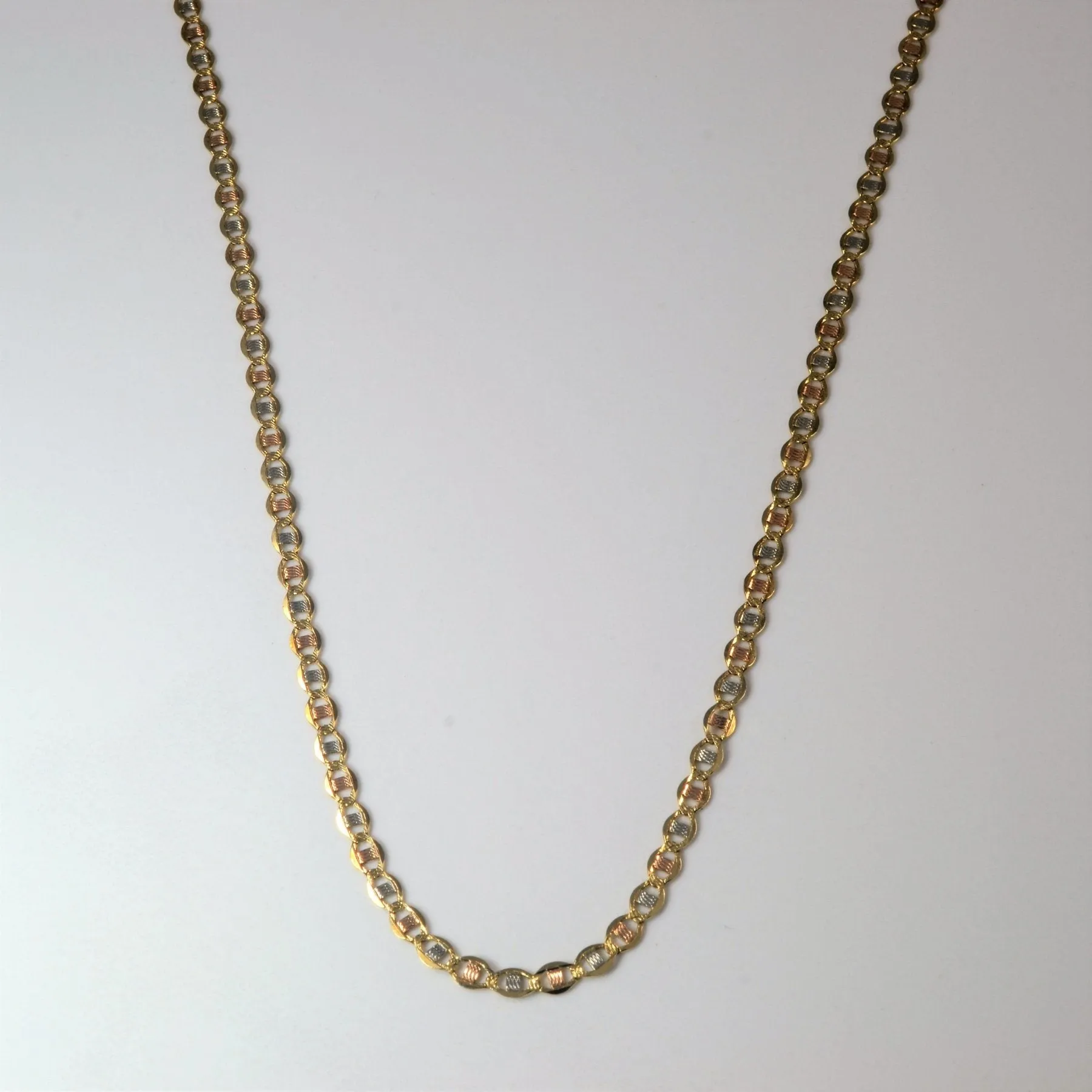 10k Tri Tone Gold Anchor Chain | 18" | Chic Gifts Luxury Sparkle