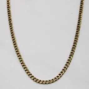 10k Yellow Gold Curb Link Chain | 24" | Style Upgrade Charming Glow