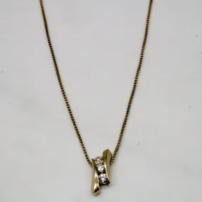 Diamond Three Stone Necklace | 0.25ctw | 18" | Formal Attire