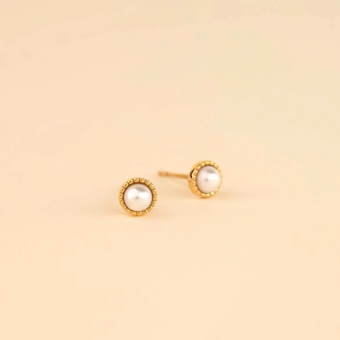 Office Accessory Pearl Stud Earrings
