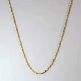 Brilliant Accent True Touch 18k Yellow Gold Prince of Whales Chain | 24" |