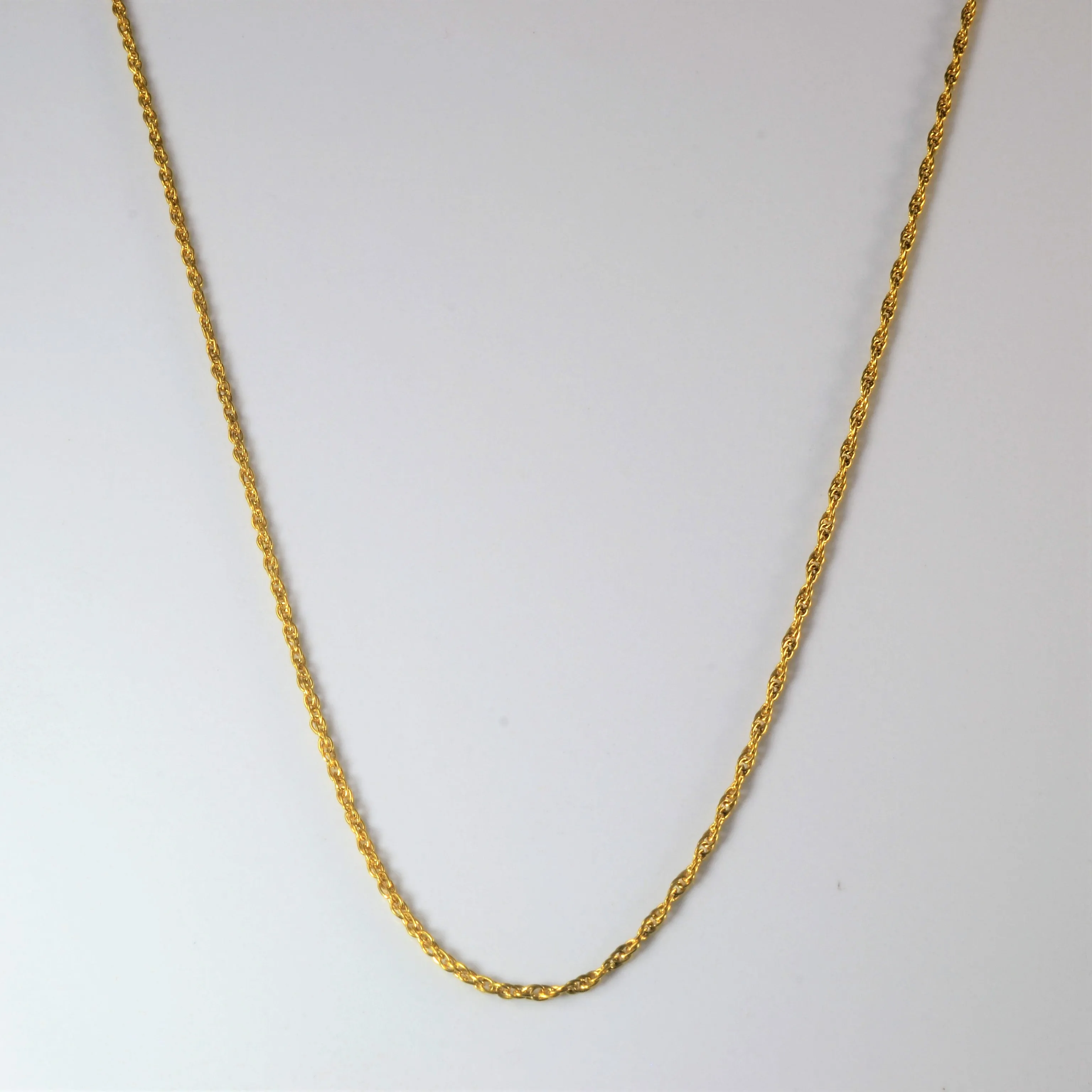 Brilliant Accent True Touch 18k Yellow Gold Prince of Whales Chain | 24" |