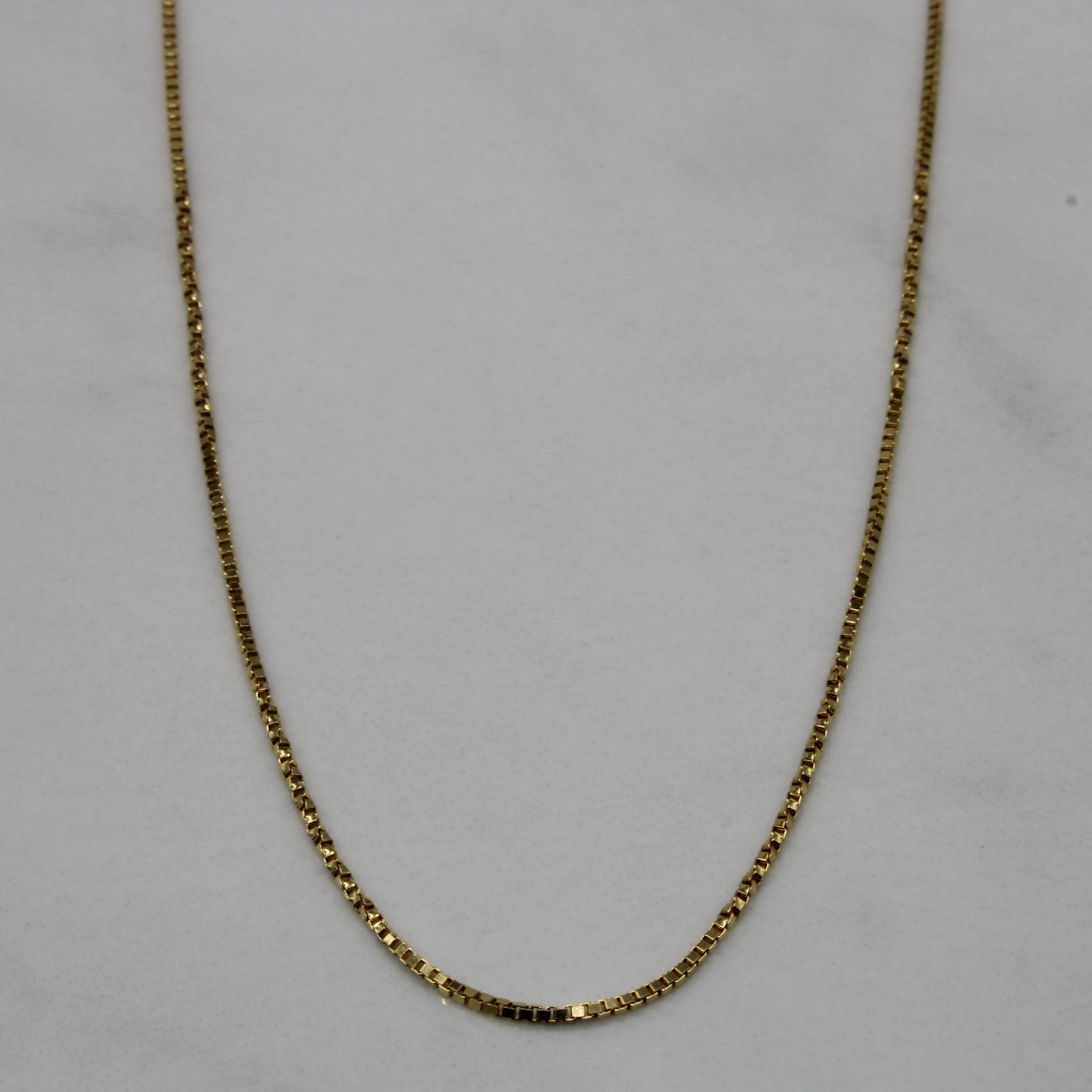 Classic Choice Evening Appeal 18k Yellow Gold Box Chain | 20" |