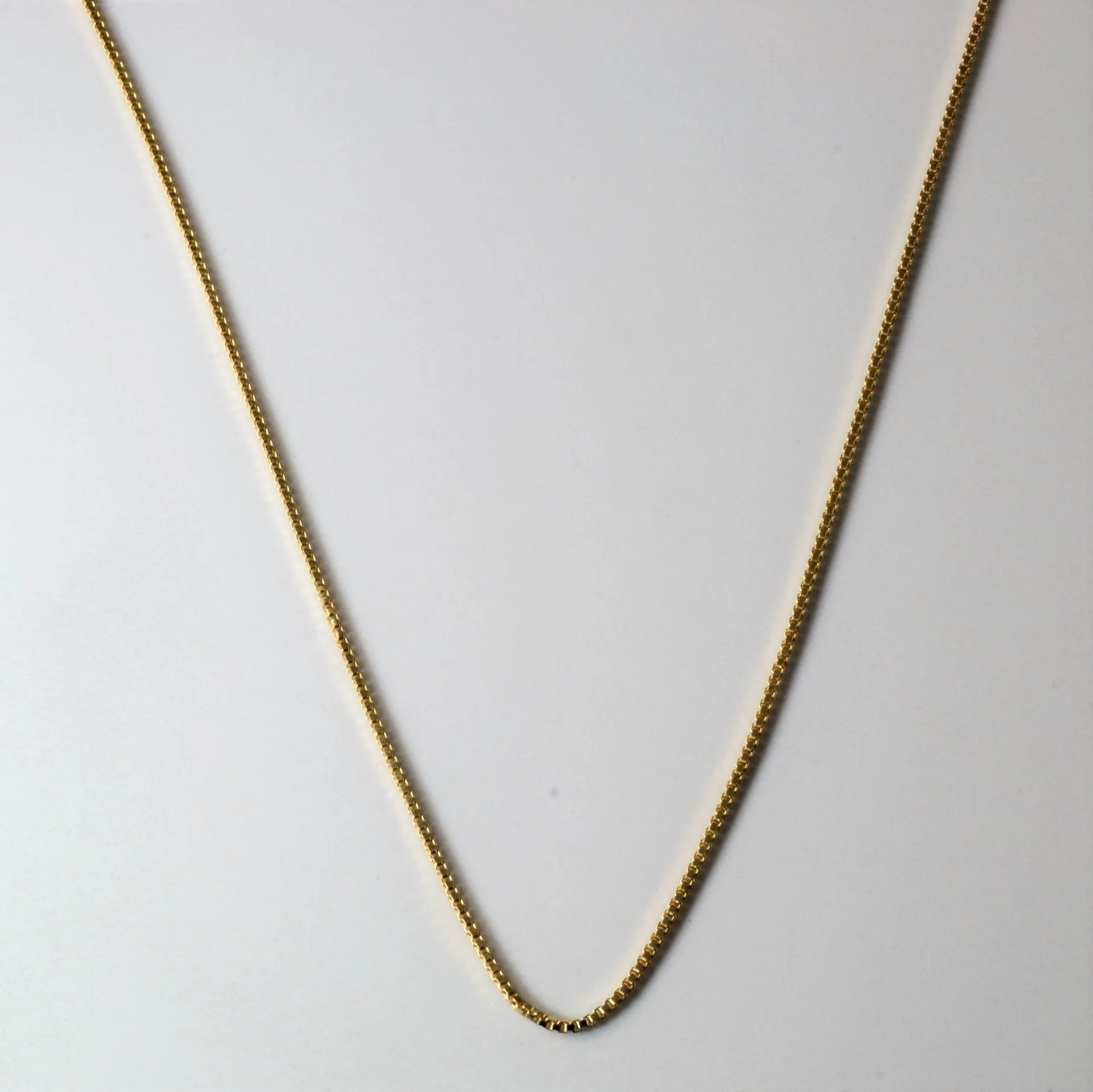 10k Gold Box Link Chain | 16"| Effortless Match Luxe style