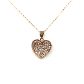 Fall Occasion Adornment Sterling Silver Heart Pendant Necklace