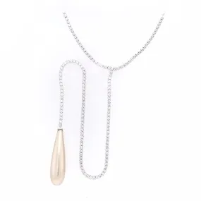 Premium Gift Fall Fashion Sterling Silver Lariat Necklace