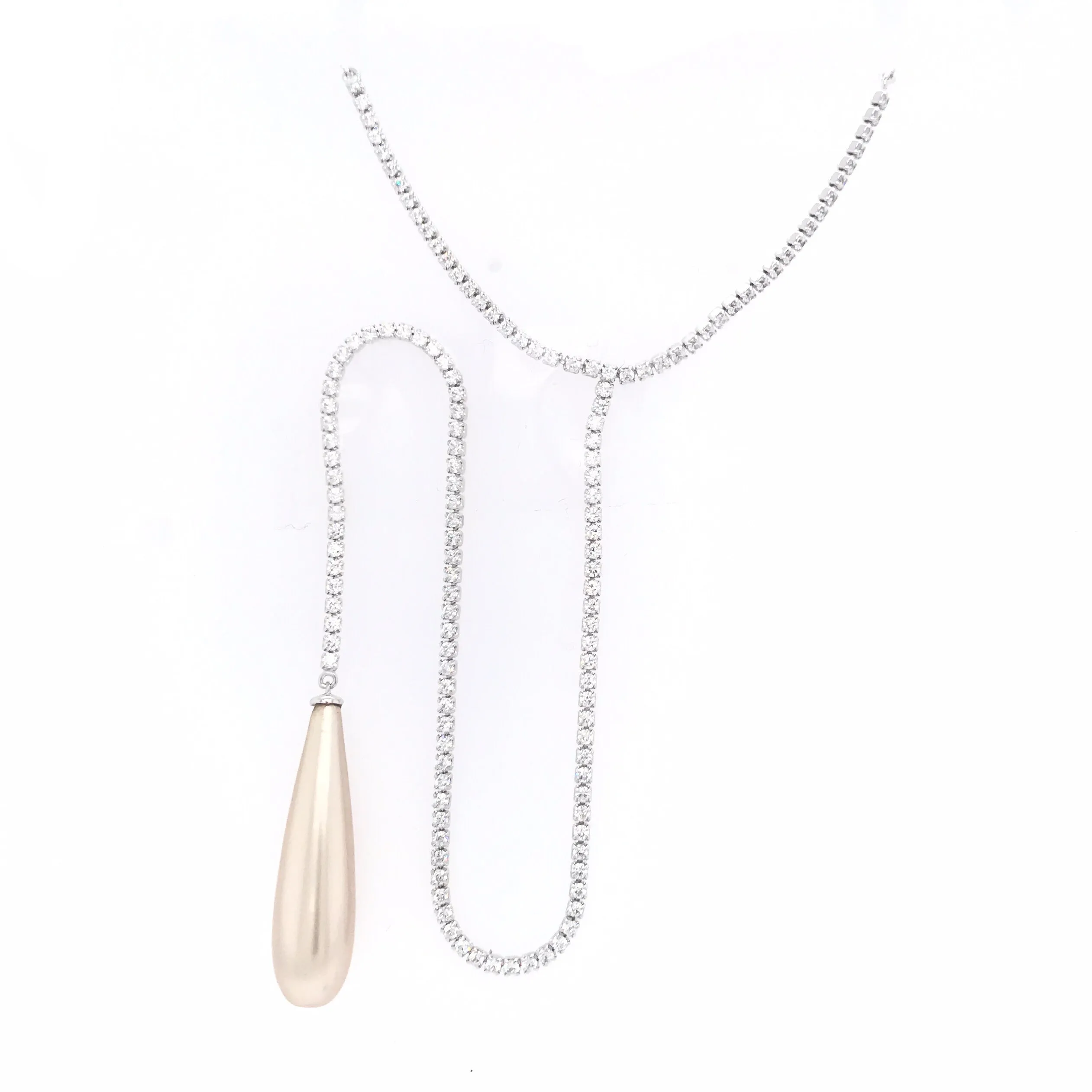 Premium Gift Fall Fashion Sterling Silver Lariat Necklace