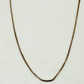 10k Yellow Gold Box Link Chain | 21" | Chic Line Celebration Ready