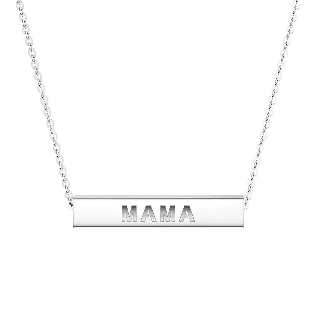 Minimalist "Amor Mama" Necklace Lustrous Radiance Bright Highlight